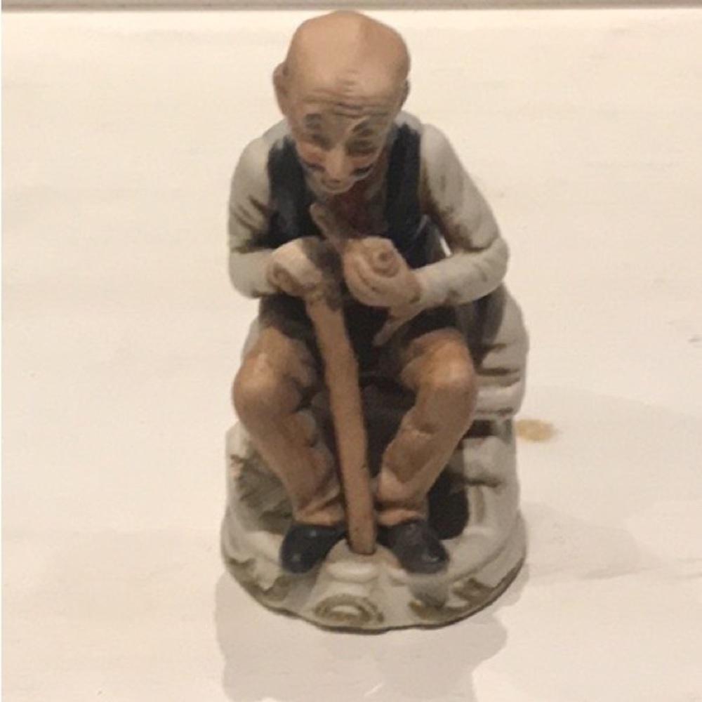 Vintage Ceramic Old Man Figurine